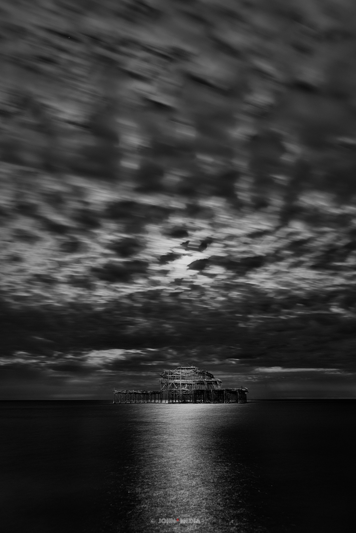 Brighton West Pier by Night