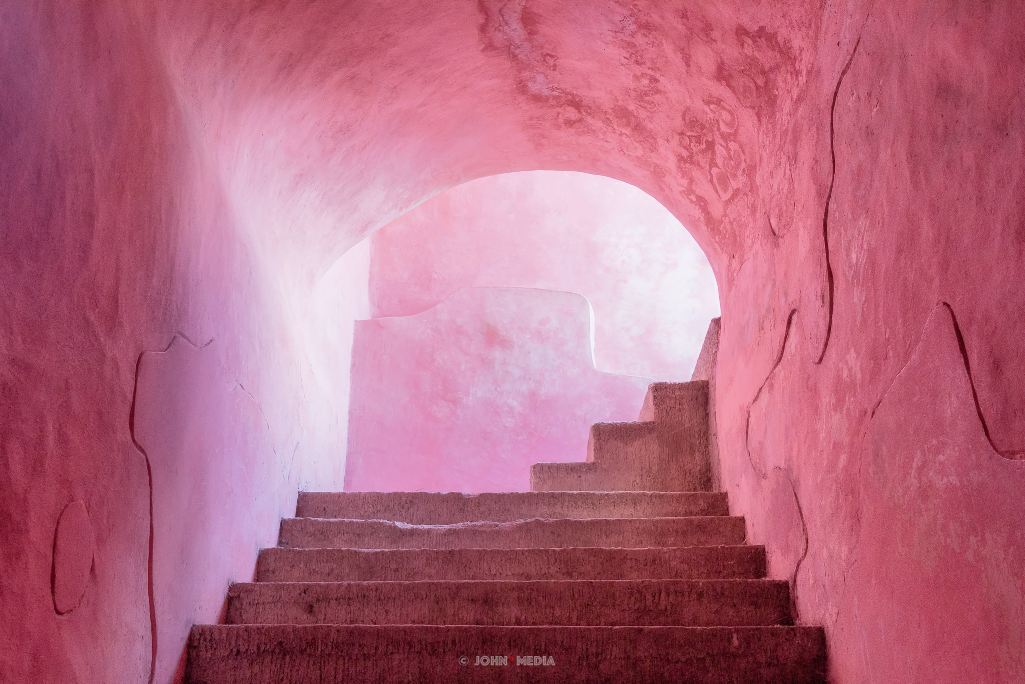 The Pink Stairs of Convent de San Bernardino de Siena