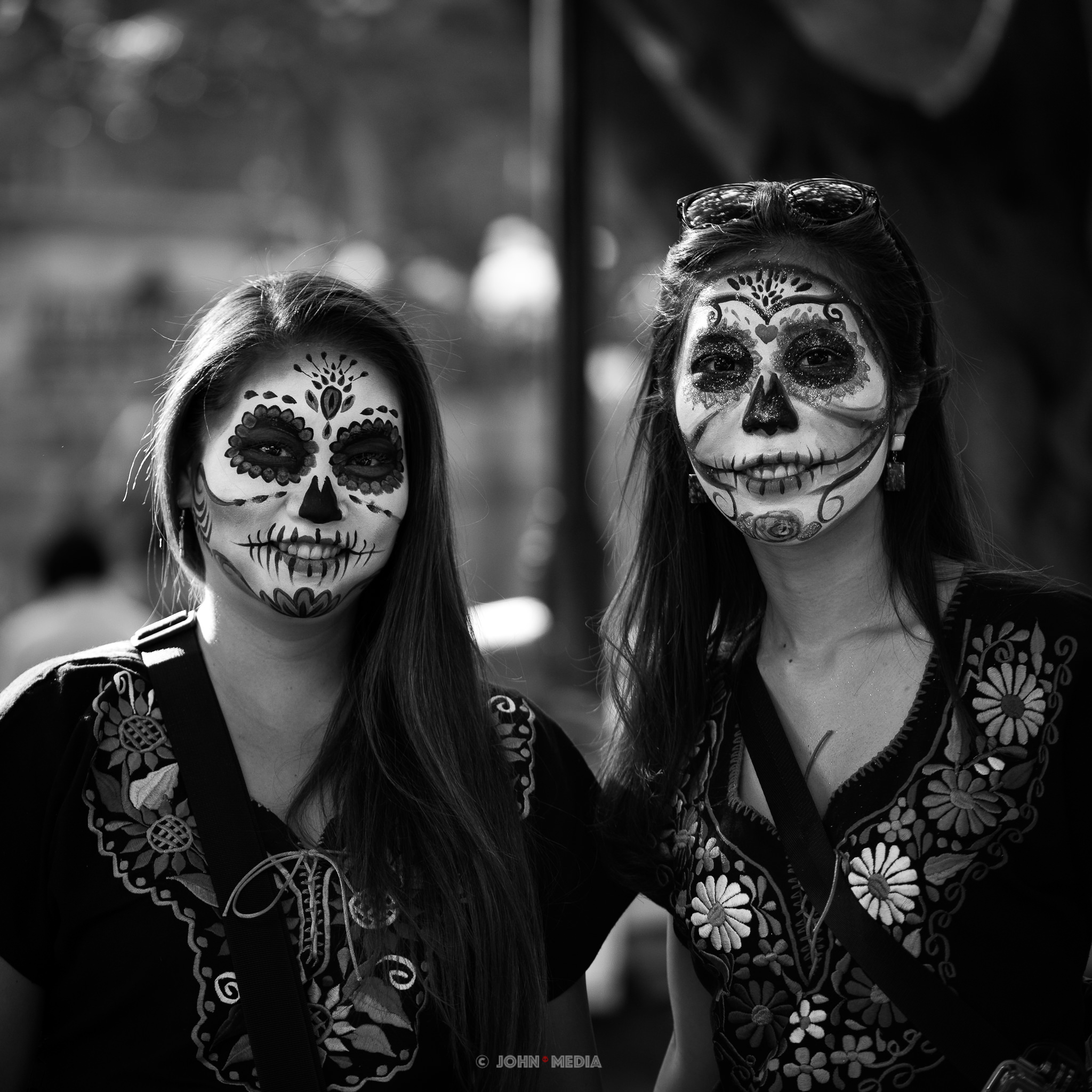 Oaxaca Dia de Muertos Flowers and Faces
